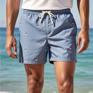 J. Crew Pelican Print Dock Shorts